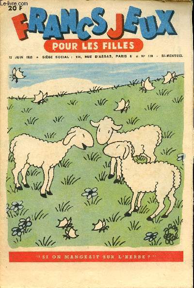 Francs-Jeux pour les filles - n 170 - 15 juin 1953 -