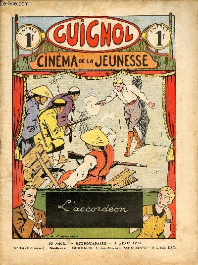Guignol - nouvelle srie - n 14 - 392e livraison - 5 avril 1936 - La tragdie de L'essex par Langalerie et Nzire - Zorah l'Andjerrane par Georges Louza par Ferran - L'accordon par Claude Renaudy - Conte russe par Le Rallic - Les prodiges de la rue Qu