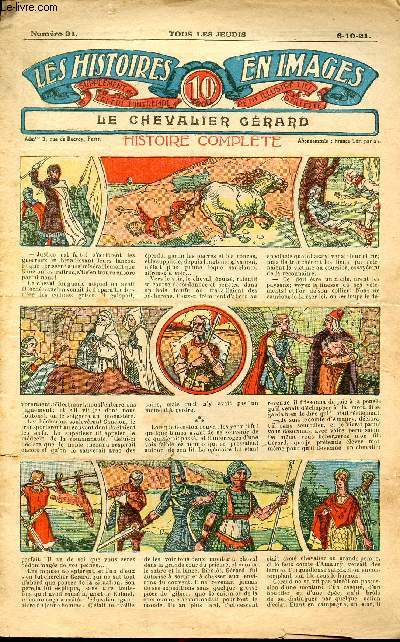 Histoires en images - n 31 - 6 octobre 1921 - Le chevalier Grard