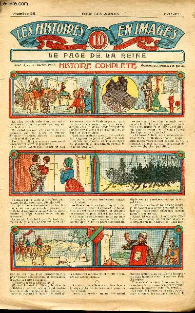 Histoires en images - n 35 - 3 novembre 1921 - Le page de la reine par Jo Valle