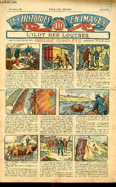 Histoires en images - n 69 - 29 juin 1922 - L'lot des loutres par Jacques Mahan