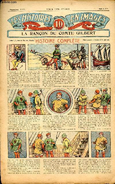 Histoires en images - n 112 - 26 avril 1923 - la ranon du Comte Gilbert par Max Luirais