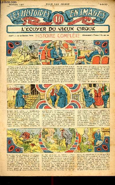 Histoires en images - n 127 - 9 aot 1923 - L'cuyer du vieux cirque par H. Steimer