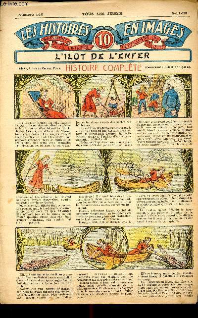 Histoires en images - n 140 - 8 novembre 1923 - L'lot de l'enfer par Jacques Mahan