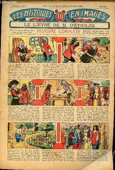Histoires en images - n 435 - 5 mai 1927 - Le livre de M. d'Etioles par H. Steimer