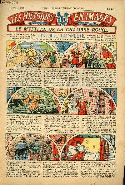 Histoires en images - n 522 - 4 avril 1928 - Le mystre de la chambre rouge par Rgine Vran