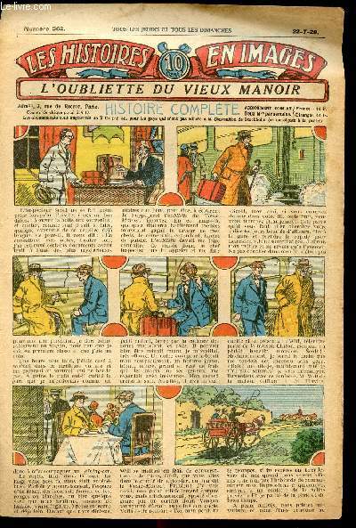 Histoires en images - n 562 - 22 juillet 1928 - L'oubliette du vieux manoir