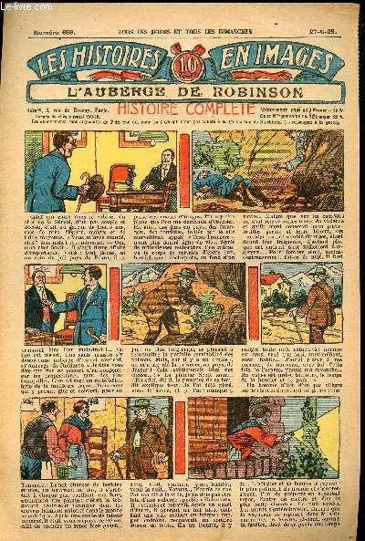 Histoires en images - n 659 - 27 juin 1929 - L'auberge de Robinson