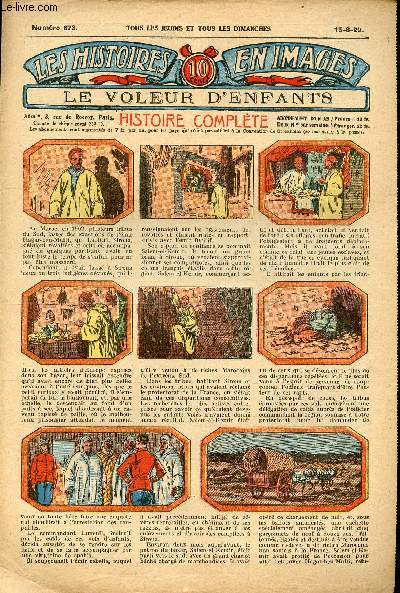 Histoires en images - n 673 - 15 aot 1929 - Le voleur d'enfants par Zep