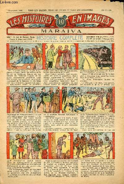 Histoires en images - n 708 - 24 novembre 1929 - Marava par Eck-Bouillier