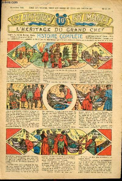 Histoires en images - n 745 - 18 fvrier 1930 - L'hritage du grand chef