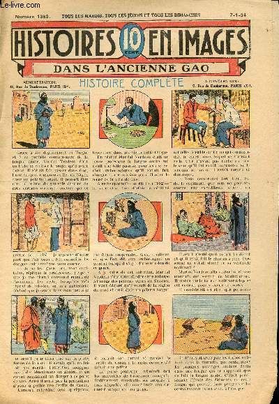 Histoires en images - n 1353 - 7 janvier 1934 - Dans l'ancienne Gao par Guy D'Amen