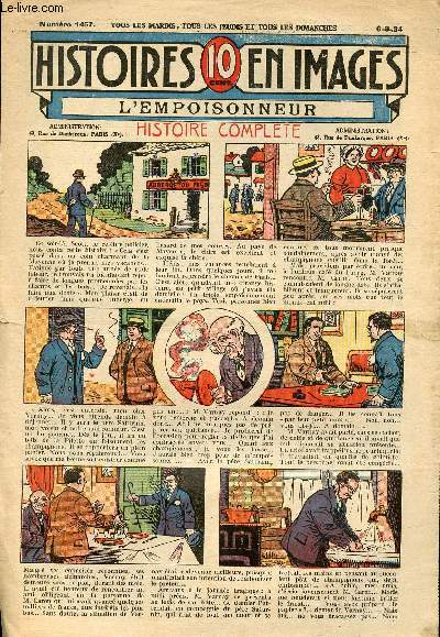 Histoires en images - n 1457 - 6 septembre 1934 - L'empoisonneur