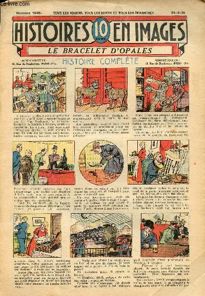 Histoires en images - n 1545 - 31 mars 1935 - Le bracelet d'opales par Jo Valle