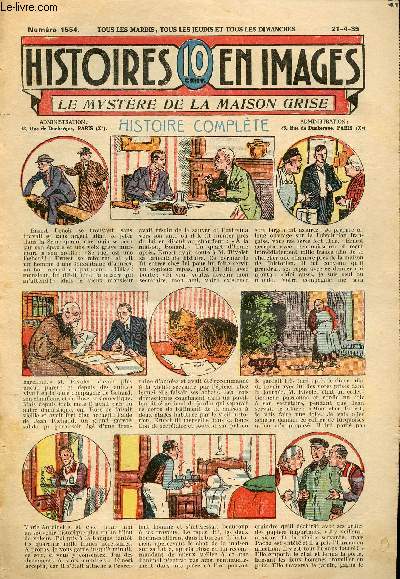Histoires en images - n 1554 - 21 avril 1935 - La mystre de la maison grise par Line Deberre