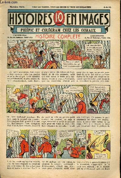 Histoires en images - n 1574 - 6 juin 1935 - Pikpic et Colgram chez les oiseaux par Ibric