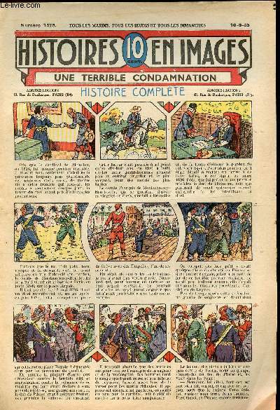 Histoires en images - n 1578 - 16 juin 1935 - Une terrible condamnation