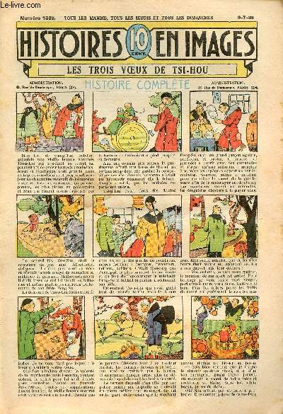 Histoires en images - n 1588 - 9 juillet 1935 - Les trois voeux de Tsi-Hou par Paul Roseland