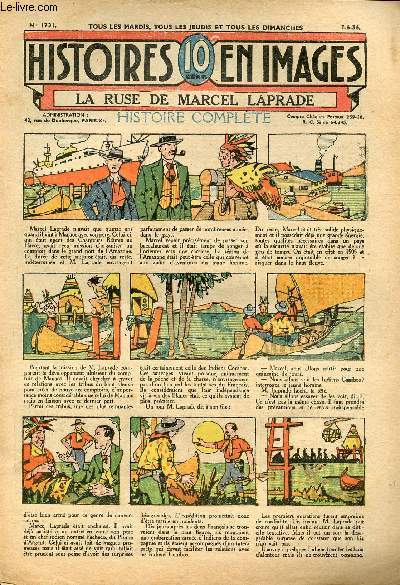 Histoires en images - n 1731 - 7 juin 1936 - La ruse de Marcel Laprade par Guy d'Amen
