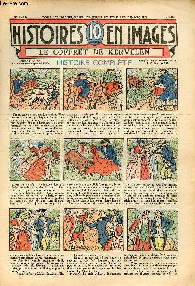 Histoires en images - n 1764 - 23 aot 1936 - Le coffret de Kervelen par Pierre Adam