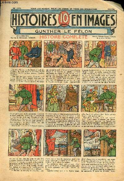 Histoires en images - n 1772 - 10 septembre 1936 - Gunther le flon par Jean de Kerbor