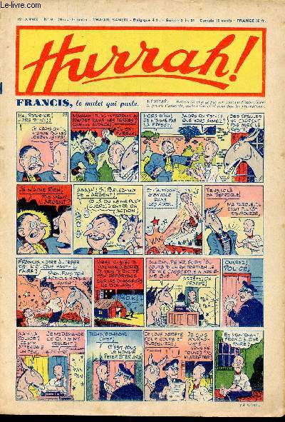 Hurrah ! - nouvelle srie - n 9 - 19 dcembre 1953 - Le maitre du ring