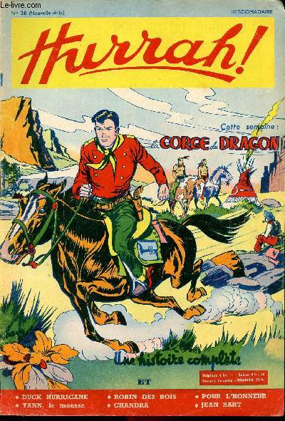 Hurrah ! - nouvelle srie - n 20 - 6 mars 1954 - La gorge du dragon