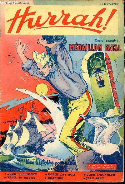 Hurrah ! - nouvelle srie - n 22 - 20 mars 1954 - Mdaillon fatal
