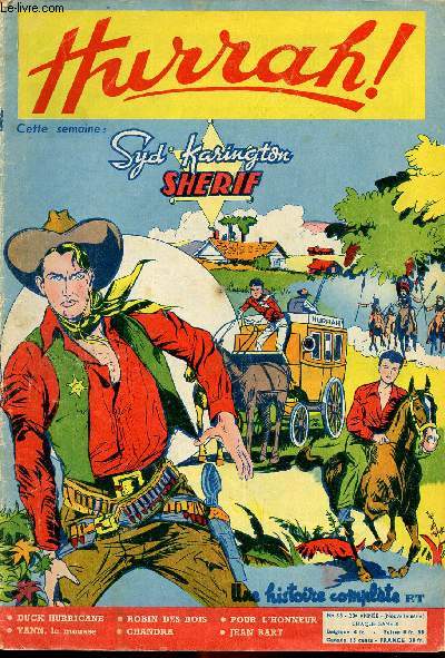 Hurrah ! - nouvelle srie - n 38 - 10 juillet 1954 - Syd Karington Shrif