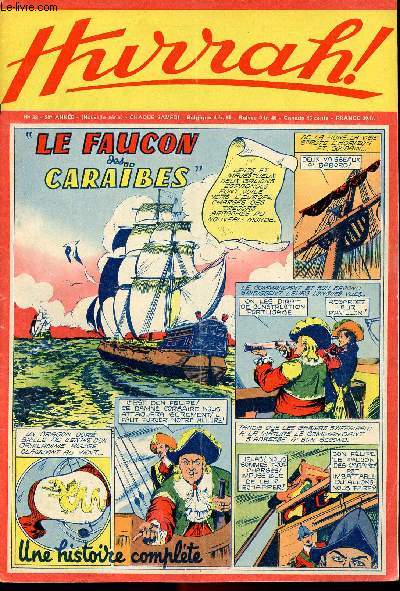 Hurrah ! - nouvelle srie - n 58 - 27 novembre 1954 - Le faucon des Carabes