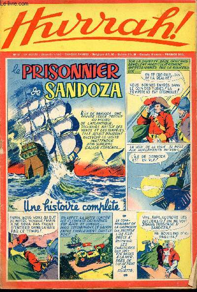 Hurrah ! - nouvelle srie - n 61 -18 dcembre 1954 - Le prisonnier de Sandoza