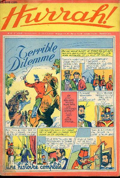 Hurrah ! - nouvelle srie - n 63 - 1er janvier 1955 - Terrible dilemme