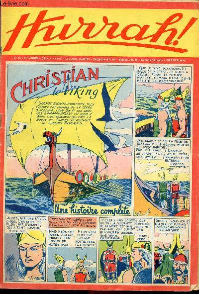 Hurrah ! - nouvelle srie - n 74 - 19 mars 1955 - Christian le Viking