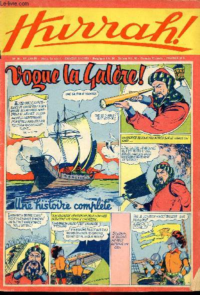 Hurrah ! - nouvelle srie - n 76 - 2 avril 1955 - Vogue la galre !