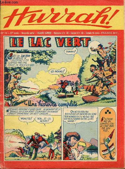 Hurrah ! - nouvelle srie - n 79 - 23 avril 1955 - Le lac vert