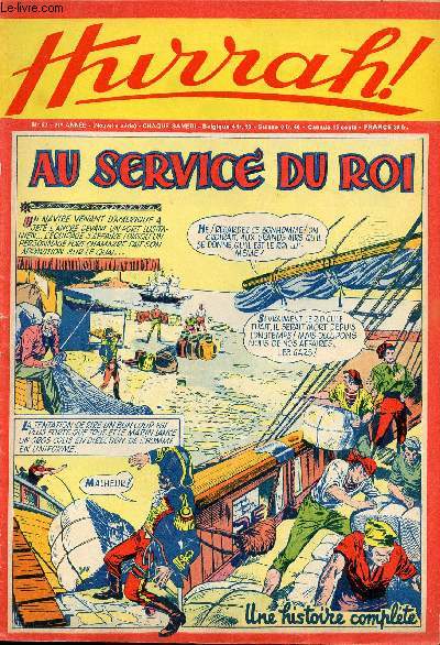 Hurrah ! - nouvelle srie - n 87 - 18 juin 1955 - Au service du roi