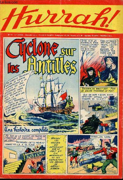 Hurrah ! - nouvelle srie - n 93 - 30 juillet 1955 - Cyclone sur les antilles