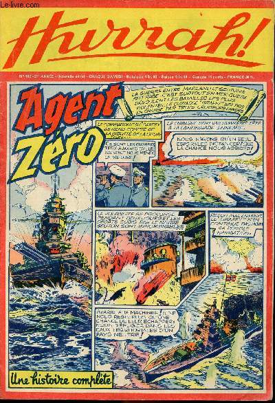Hurrah ! - nouvelle srie - n 102 - 1er octobre 1955 - Agent zro