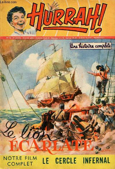 Hurrah ! - nouvelle srie - n 105 - 22 octobre 1955 - Le lion carlate - Le cercle infernal