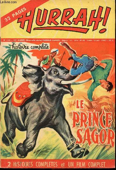 Hurrah ! - nouvelle srie - n 133 - 5 mai 1956 - Le prince Sagor - Au pays des Koriaks - La bande  Papa