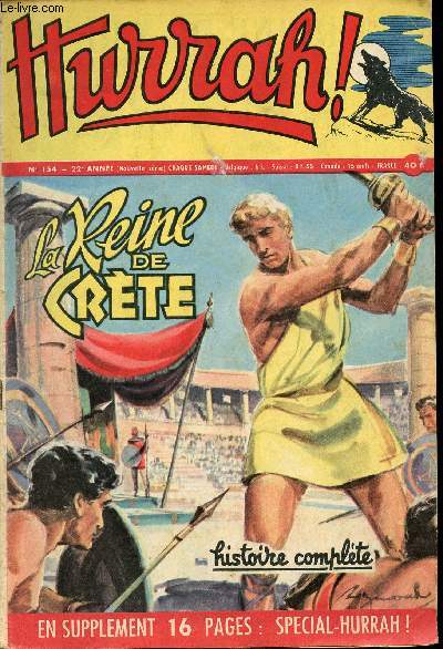 Hurrah ! - nouvelle srie - n 154 - 29 septembre 1956 - La reine de Crte - Un espion  bord - La rue sauvage des lphants