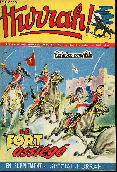 Hurrah ! - nouvelle srie - n 158 - 27 octobre 1956 - Le fort assig - Dernier Round - L'honneur du Kentucky
