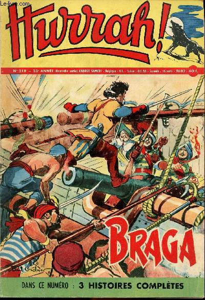 Hurrah ! - nouvelle srie - n 218 - 21 dcembre 1957 - Braga - Le shrif