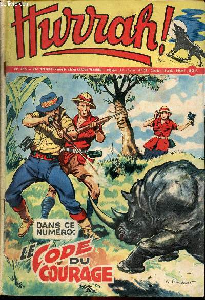 Hurrah ! - nouvelle srie - n 236 - 25 avril 1958 - Le code du courage - Le souffle sauvage - On a captur la Comte