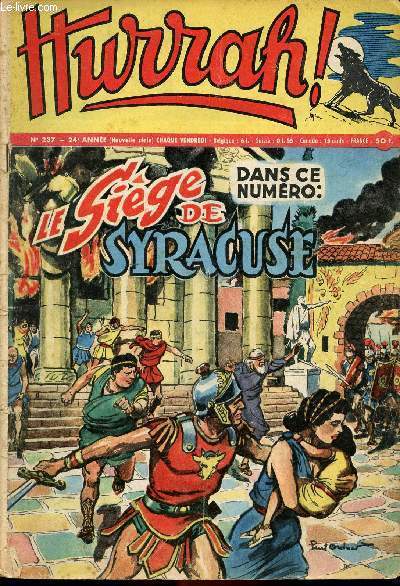 Hurrah ! - nouvelle srie - n 237 - 2 mai 1958 - Le sige de Syracuse - Fureur sur l'Oklahoma - Le bal costum de Dover-Valley - Binocle