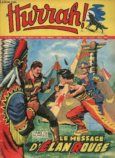 Hurrah ! - nouvelle srie - n 251 - 8 aot 1958 - Le message d'Elan Rouge