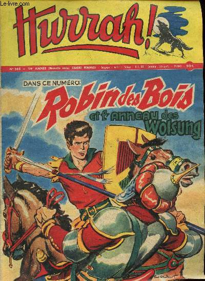 Hurrah ! - nouvelle srie - n 265 - 14 novembre 1958 - robin des bois et l'anneau des Wolsung - Les exils de la grande Catherine