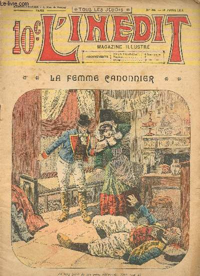 L'indit, magazine illustr - n 64 - 31 juillet 1913 - La femme canonnier par Dorion-Masselin