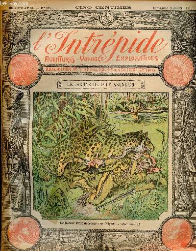 L'intrpide - n 59 - 2 juillet 1911 - Le jaguar de l'le Asuncion par Norbert Sincast
