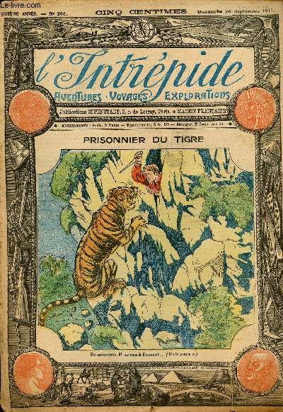 L'intrpide - n 266 - 26 septembre 1915 - Prisonnier du tigre par Paul Darcy